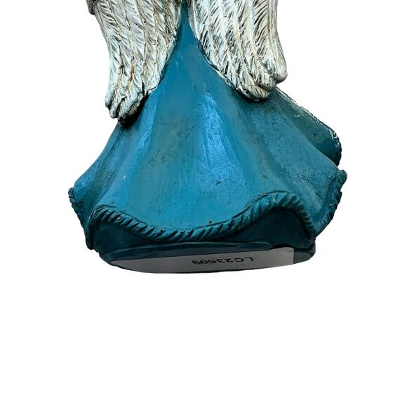 Alaska Angel Christmas Ornament Hand Painted Highlights Forget Me Not Flowers - Picture 11 of 14